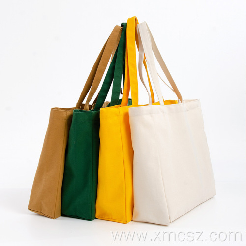 Organic cotton colorful blank shopping bag